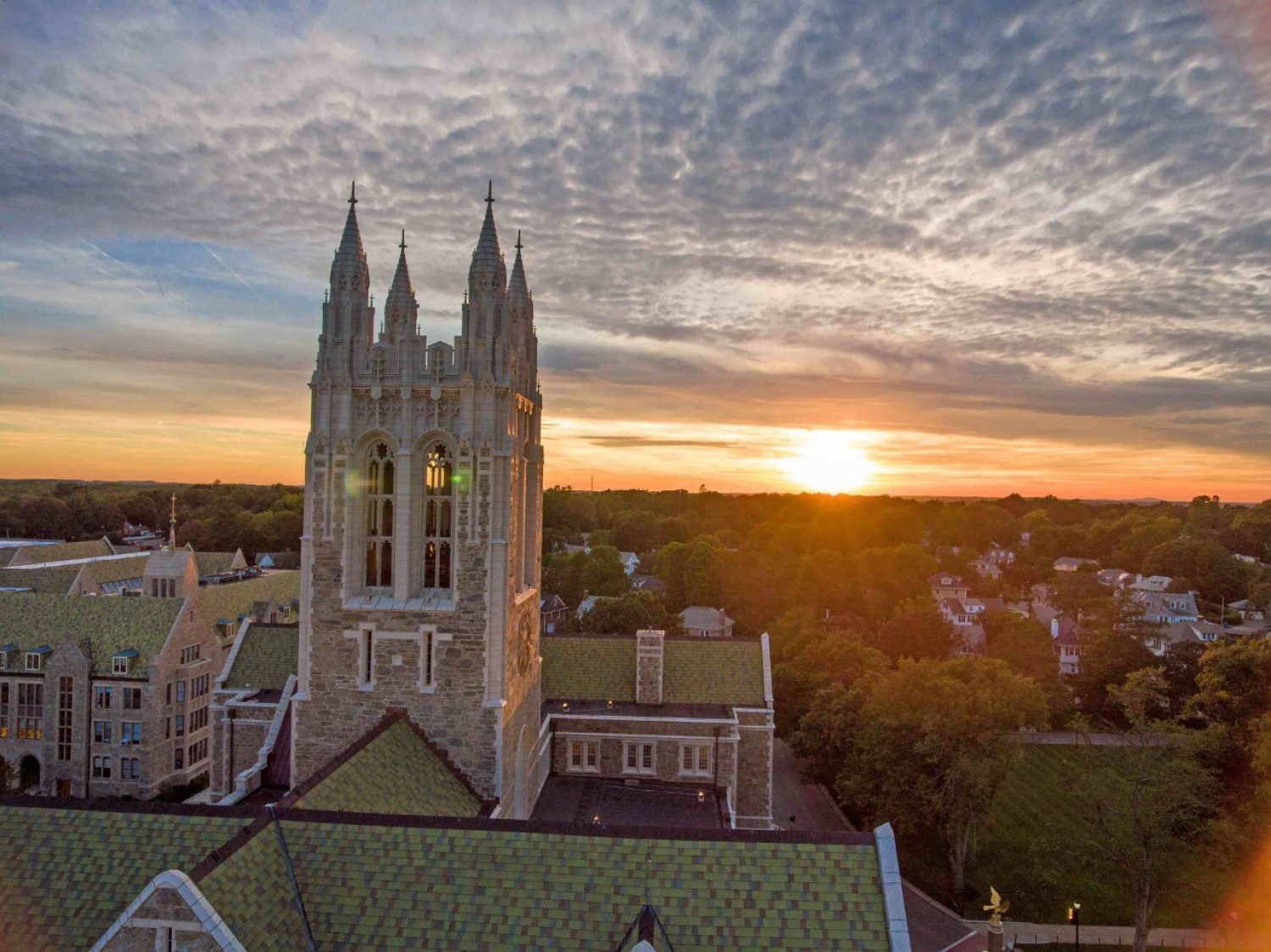 Gasson Hall at sunset