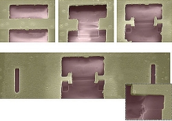 Image: Juan M. Merlo/Boston College This image shows the cavities where a three-step conversion process—from surface plasmon to photon and back to surface plasmon—takes place.