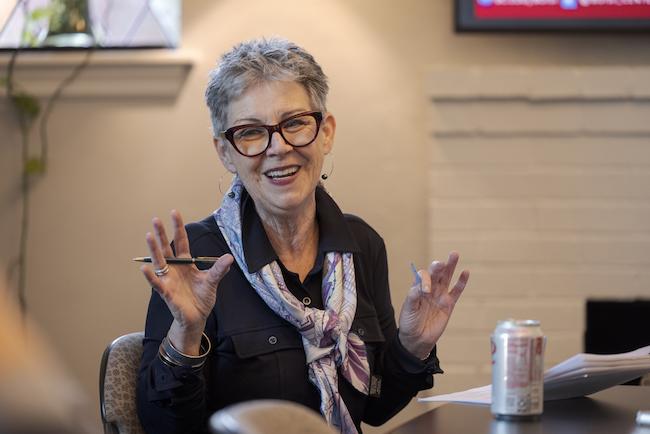 Bernadette McCauley during her luncheon colloquium..
