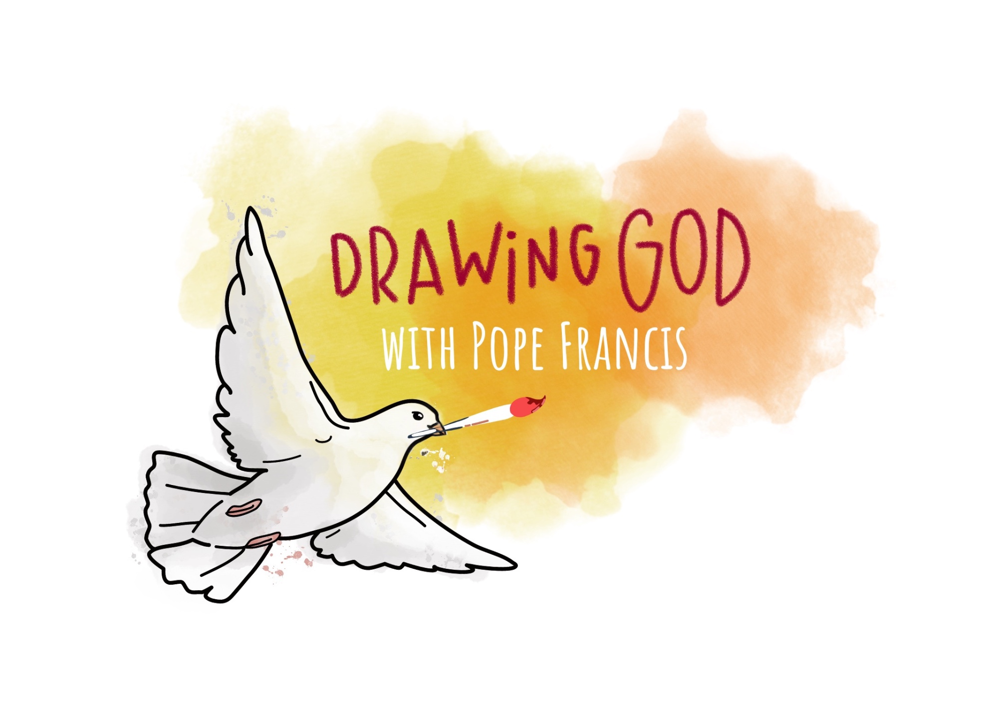 Pope Francis Guiding Light Page Banner  - Drawing God with Pope Francis rectangle
