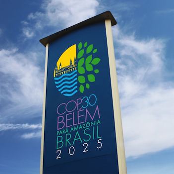 COP30 Banner (Belém Para Amazonia Brasil 2025)