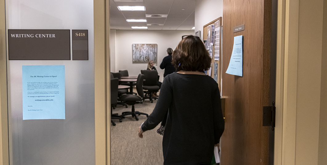 Entrance to BC Writing Center