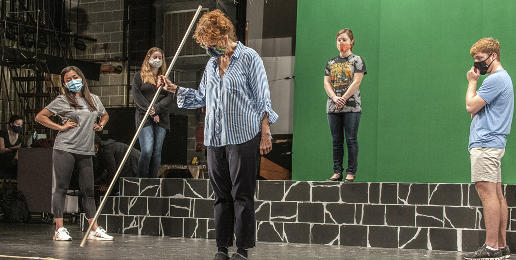 Paula Plum at rehearsal
