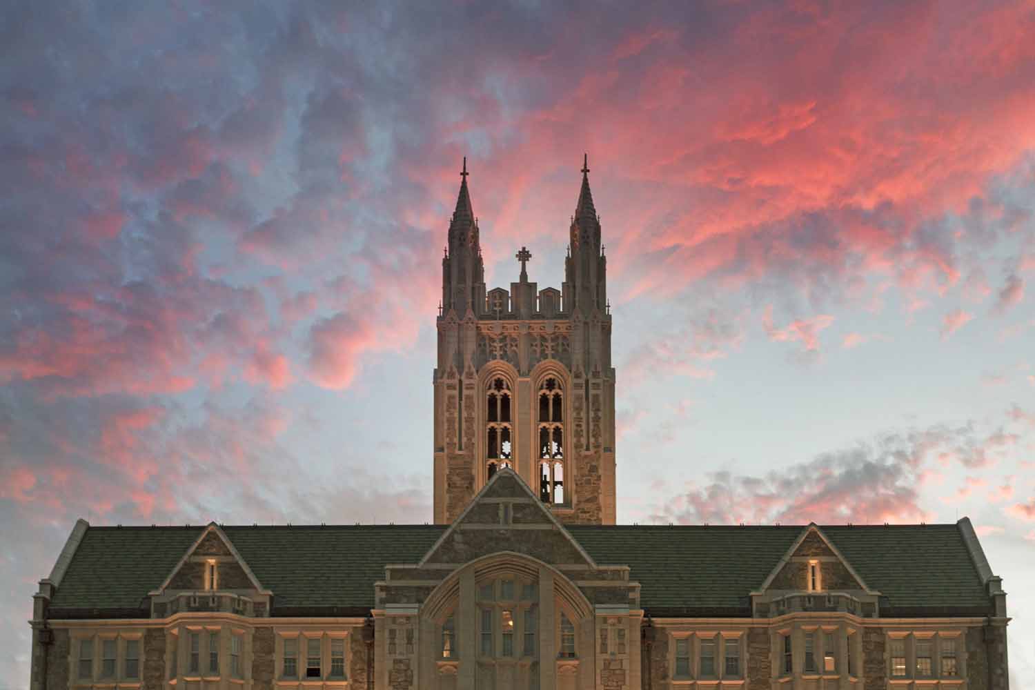 Gasson Hall at sunset