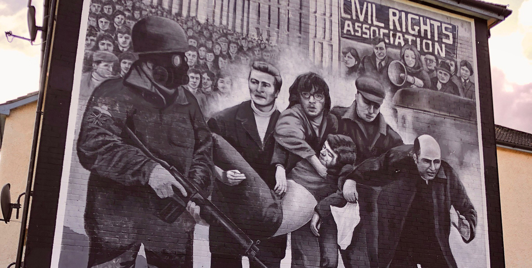 Bloody Sunday mural in Derry