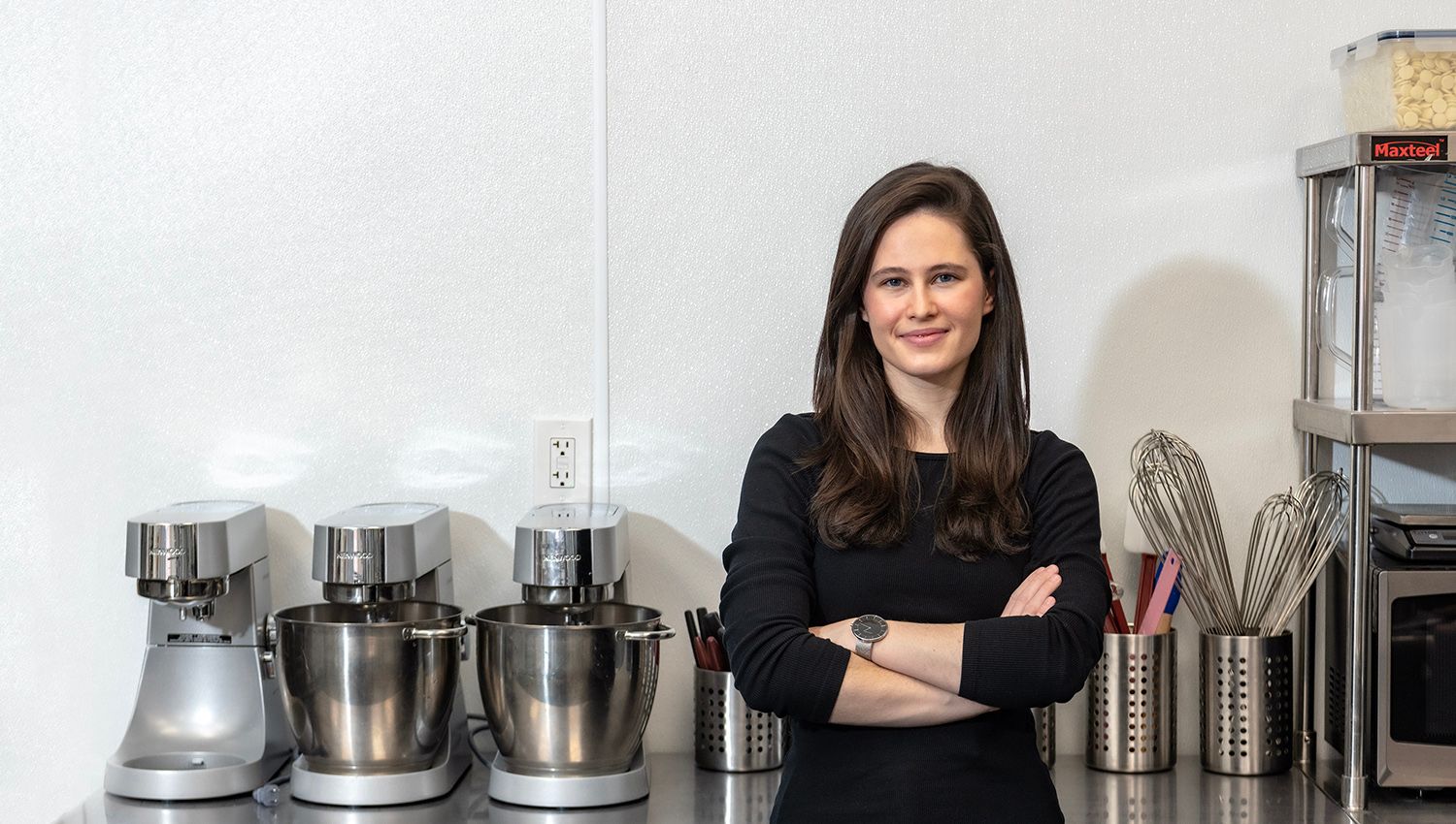 Ilona Znakharchuk in her bakery