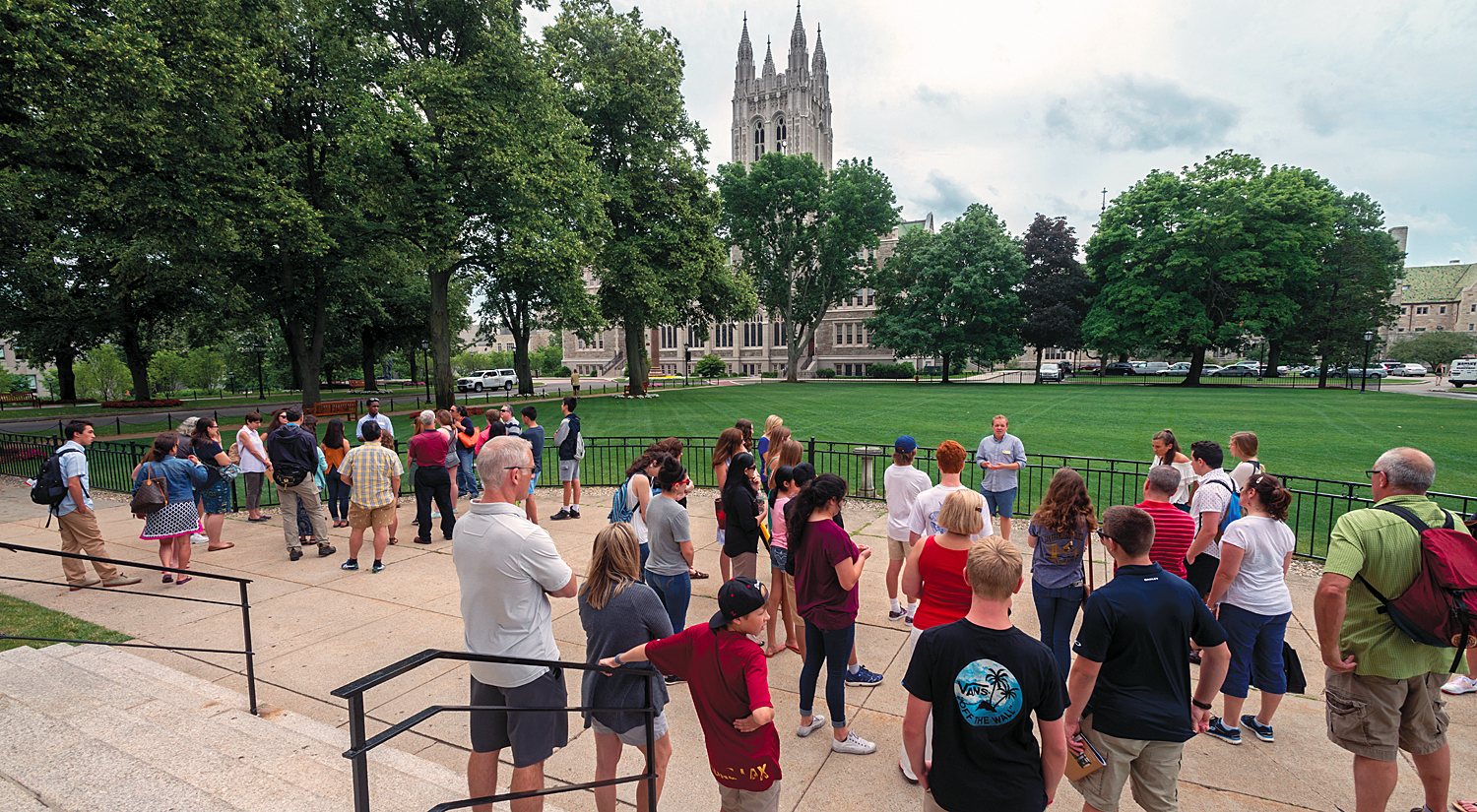 Students on a campus visit