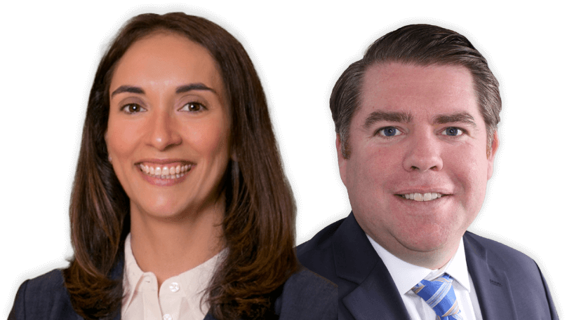 Webinar hosts Tucker McDonald '07 and Elizabeth newton '06