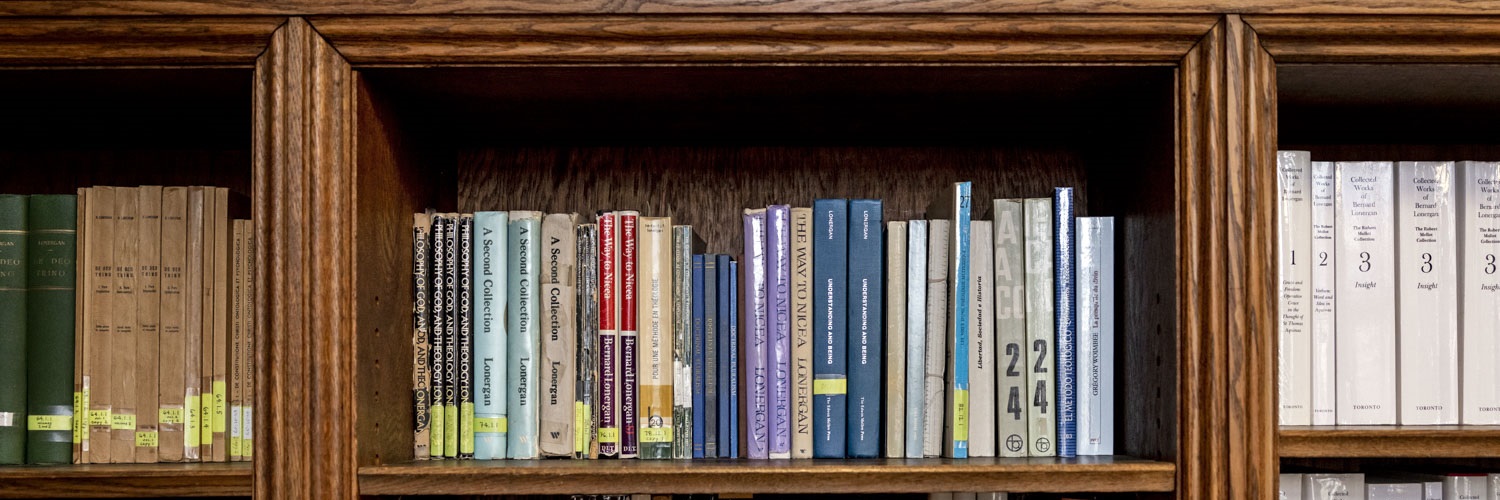 Books on a shelf