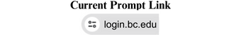 Current Prompt Link: login.bc.edu