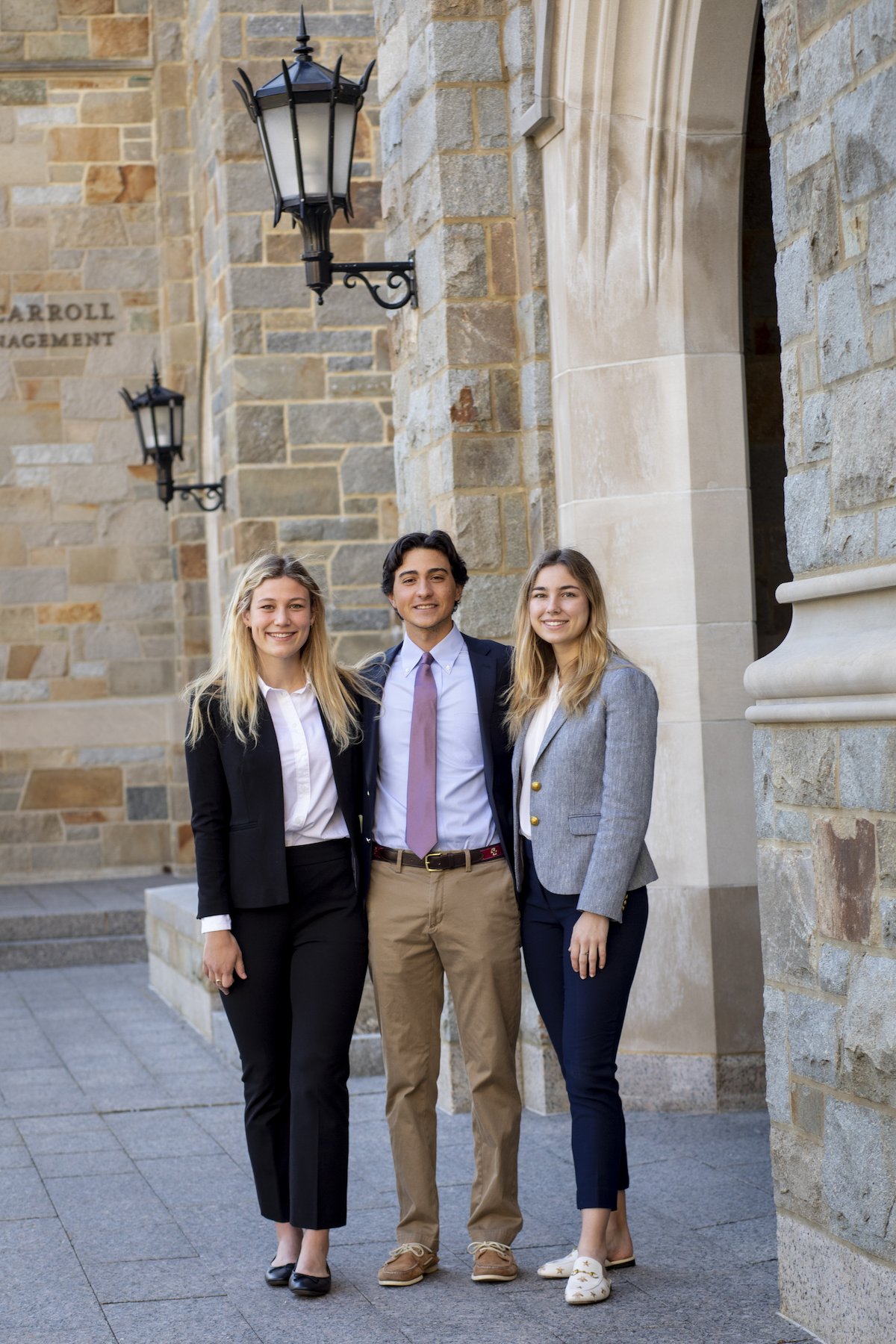 Alexander Felitto CSOM '24, Eva Van Pelt CSOM '22, Catherine Van Pelt CSOM '24