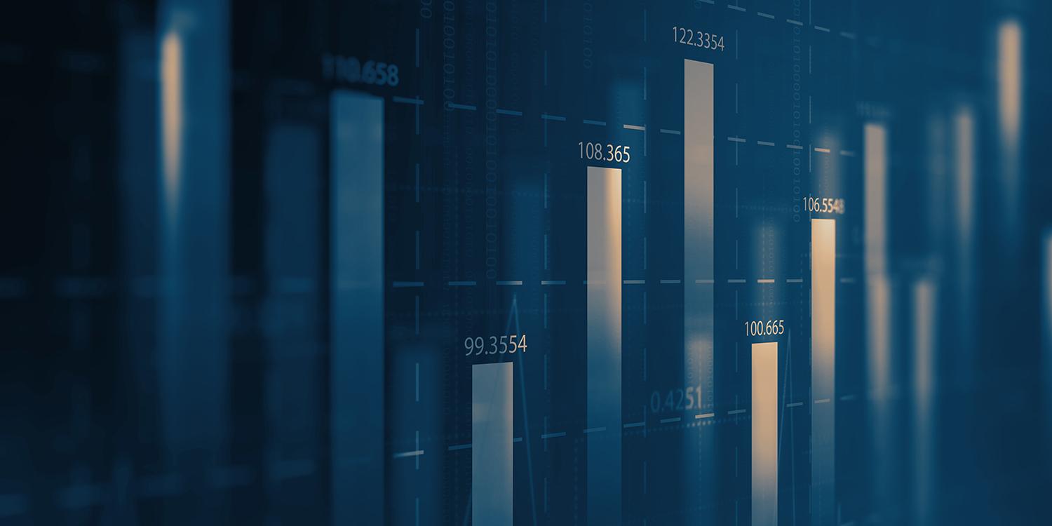 bars representing stock growth