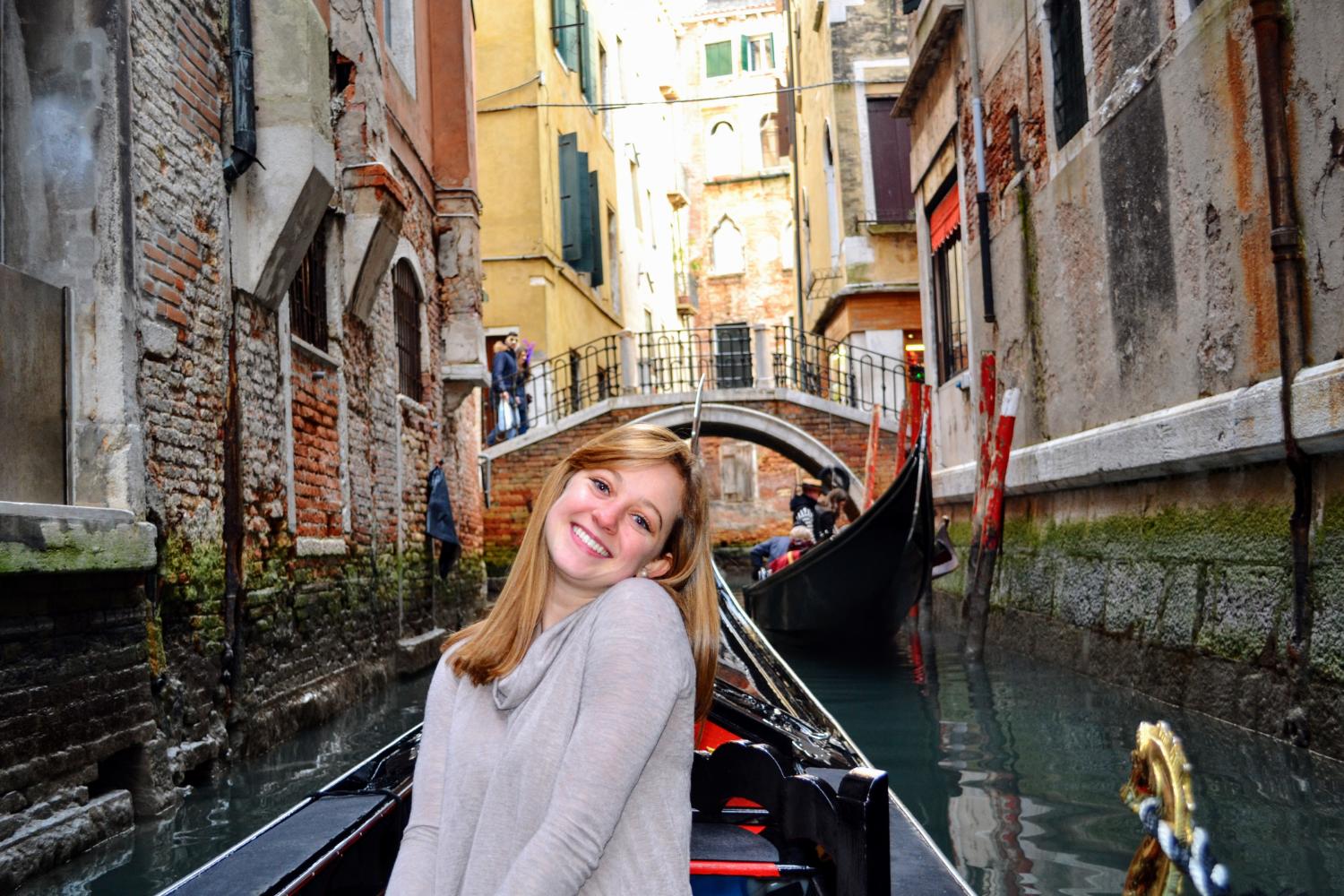 Kaitlin on a gondola