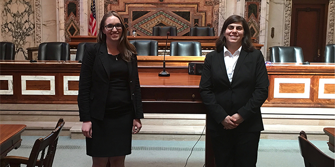 Two students in court