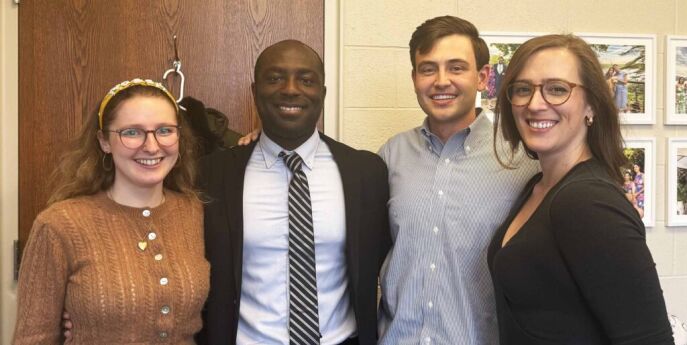 Students involved, from left: Portia Caruso ’27, Mitchord Cope-Hobbs ’27, Max German, ’27, and Catelyn Devlin ’27. 