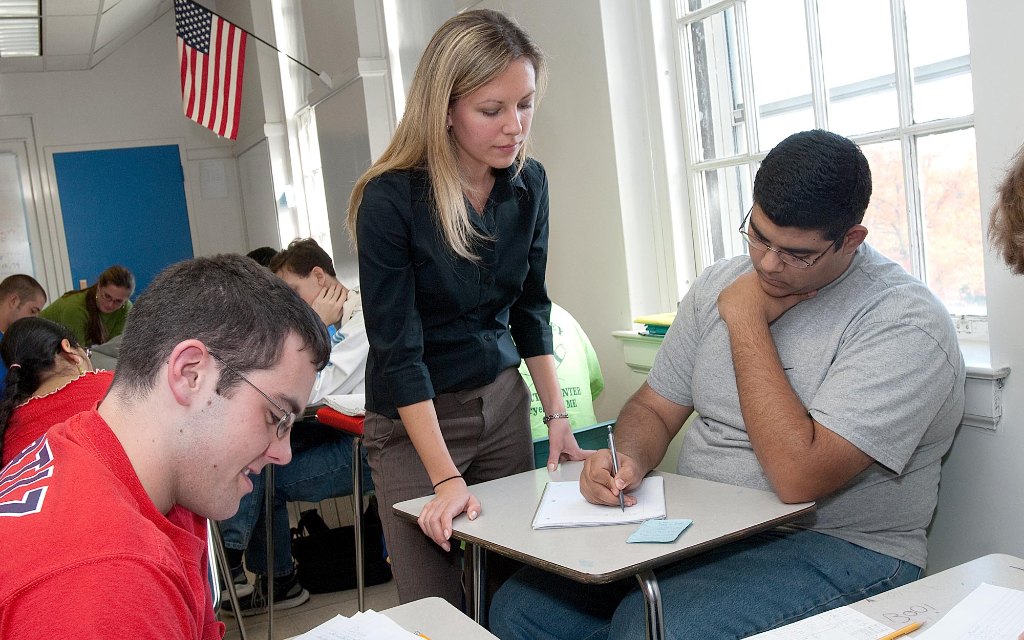 students and teacher