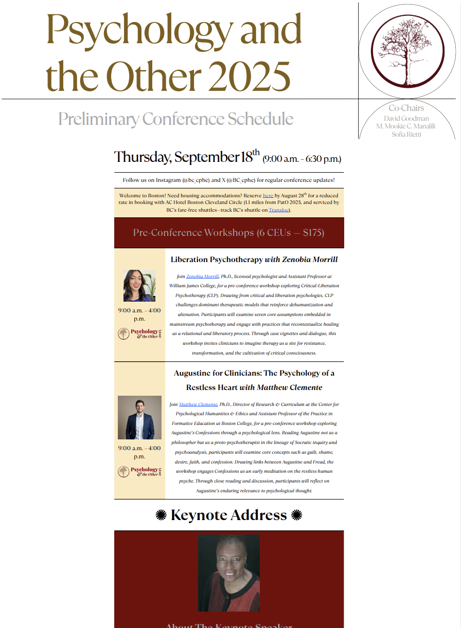 2025 Conference Schedule Cover Page