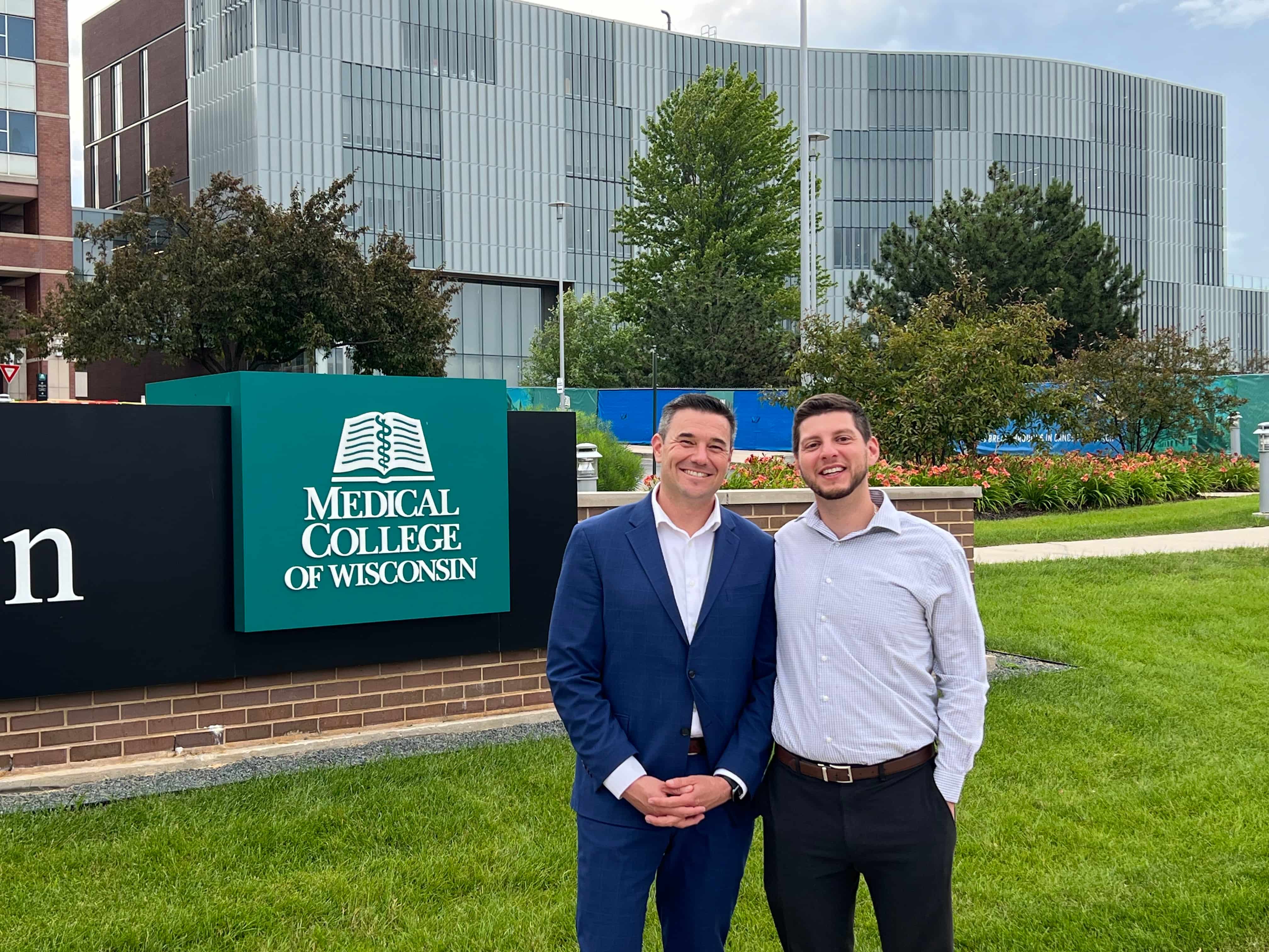 Matt Clemente and David Goodman standing at Medical College of Wisconsin