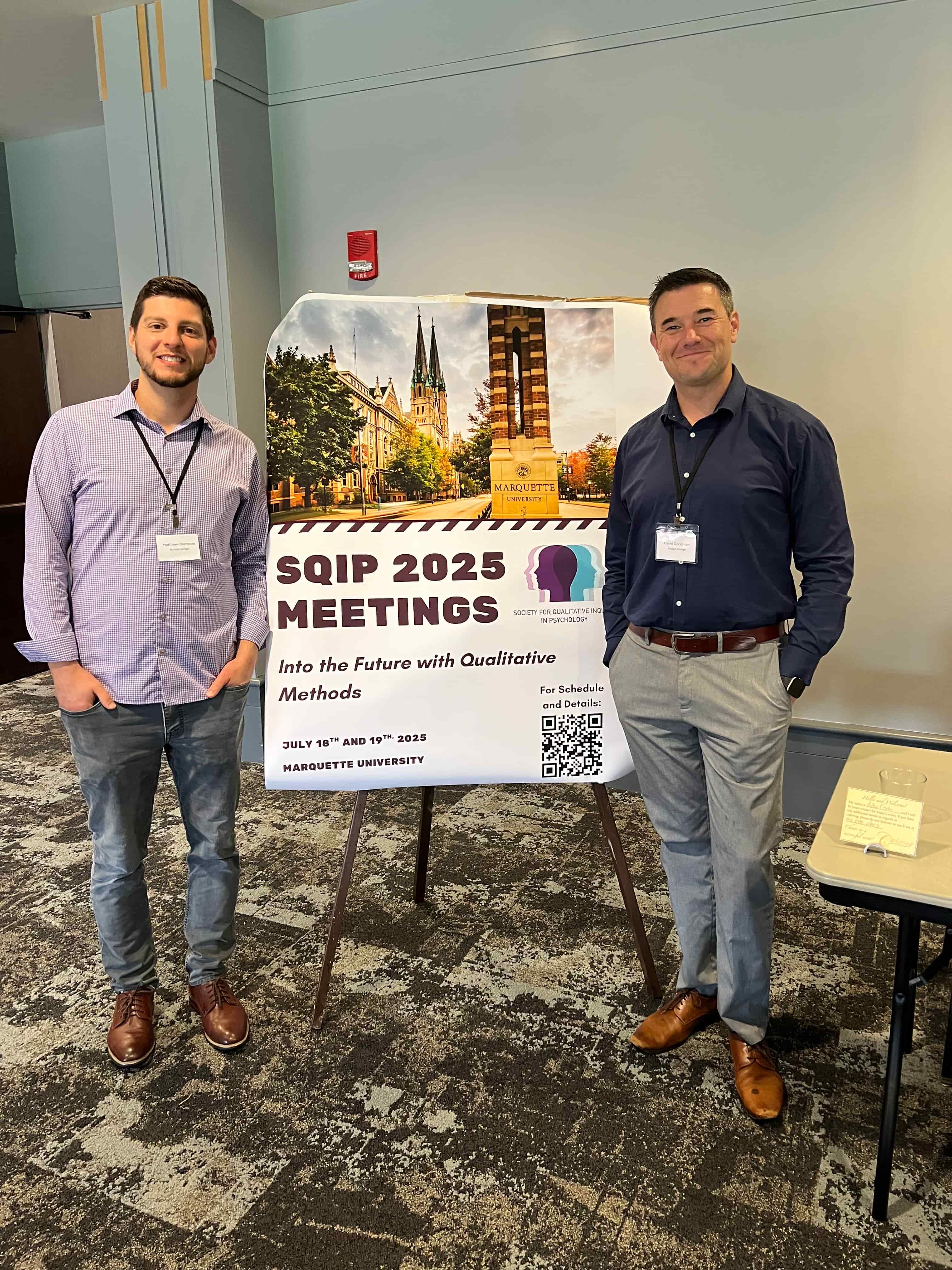 Matthew Clemente and David Goodman at the 2025 SQIP conference