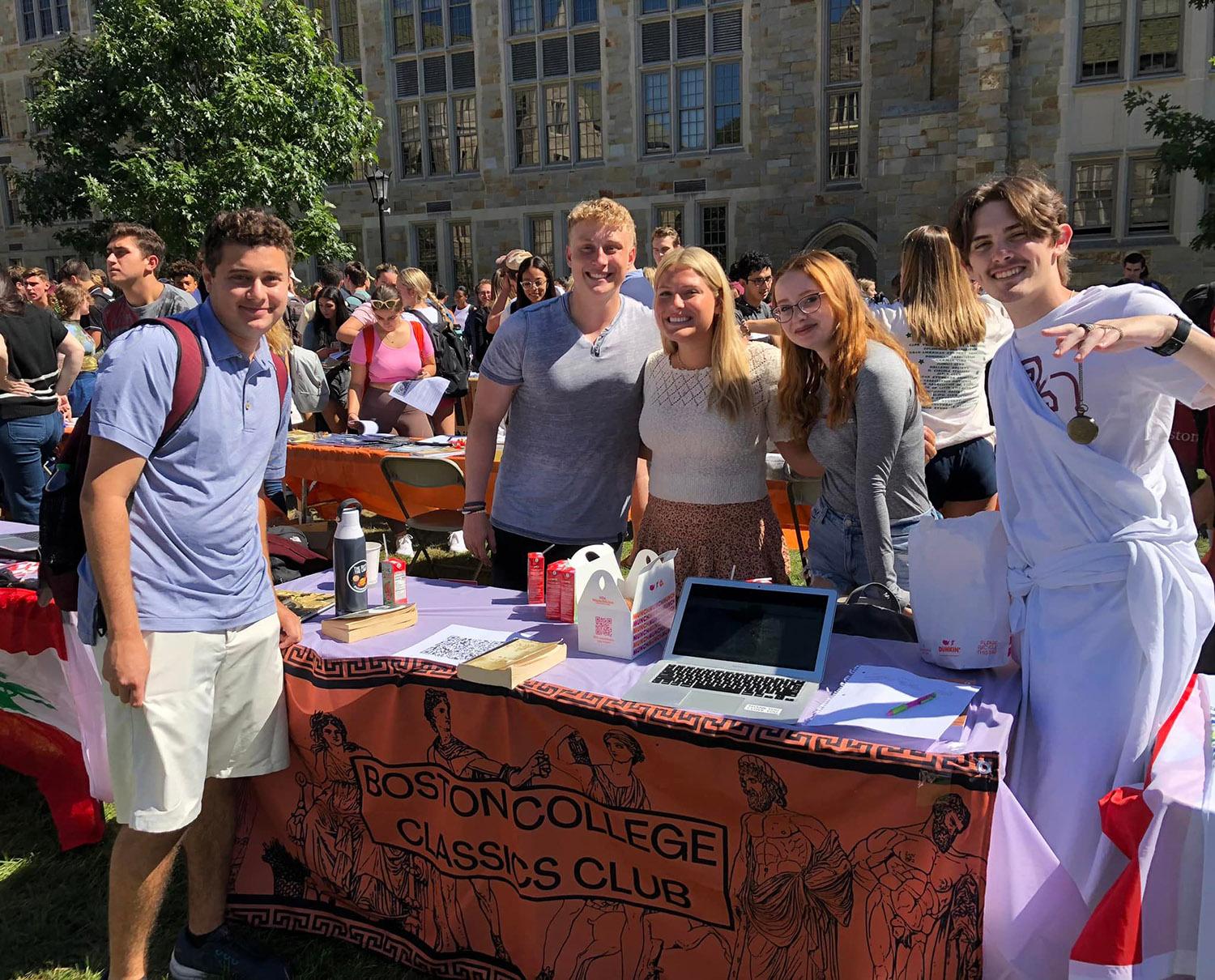 Members of the Classics Club at the University Activity Fair