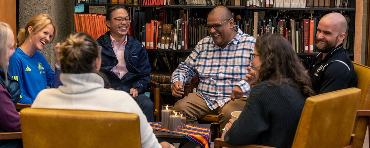 People sitting together and laughing