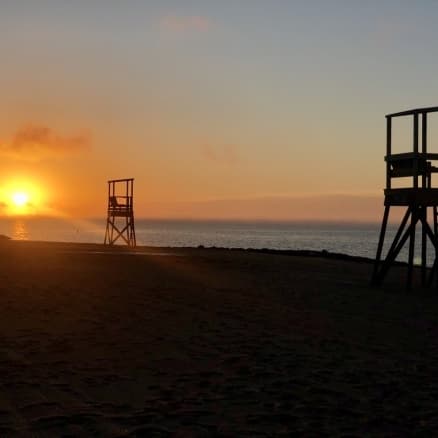 Beach at sunset