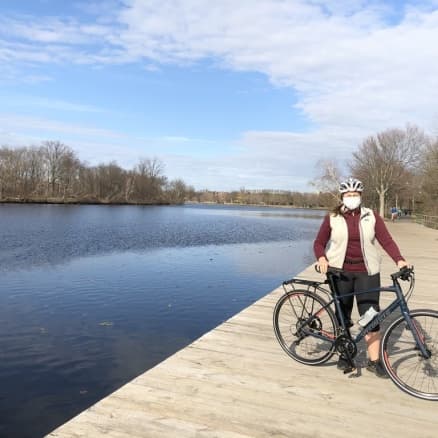 Biking along the Charles River