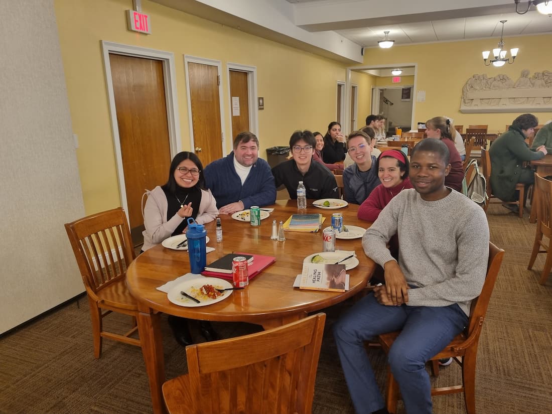 Group of students on retreat