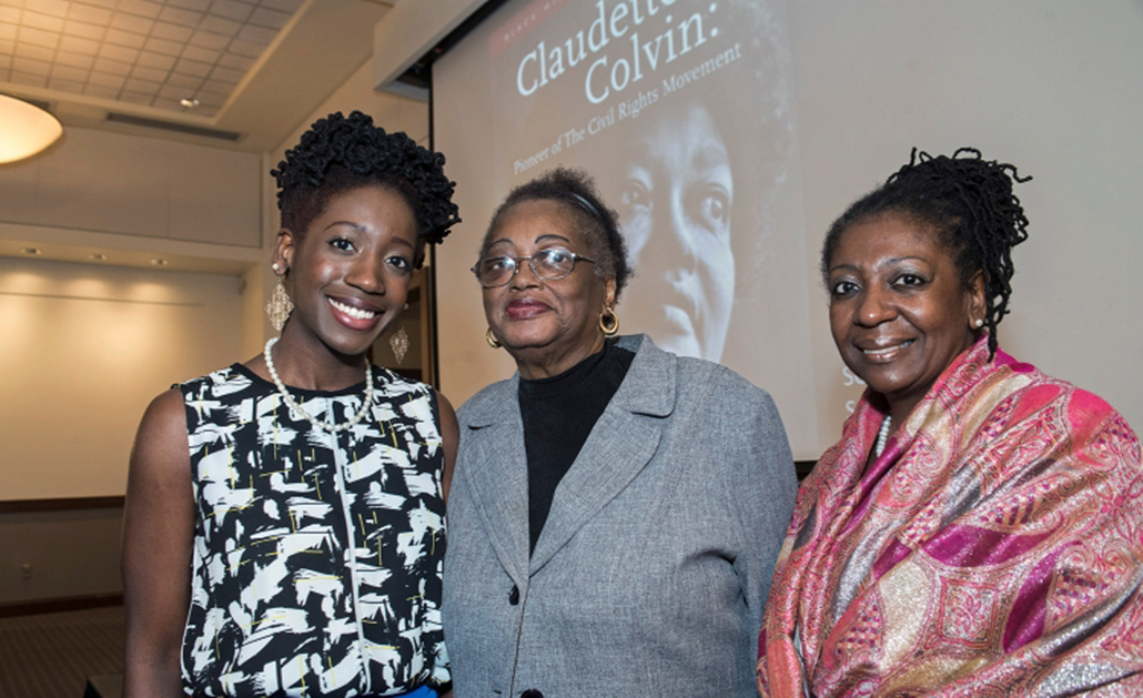 From left to right, Jennifer Colvin, Claudette Colvin, and Cheryl Colvin