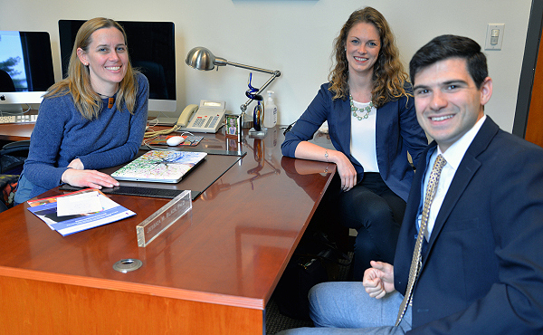 Jessica Black with neuroscience alumni Stephanie Brueck and Matt Pecoraro