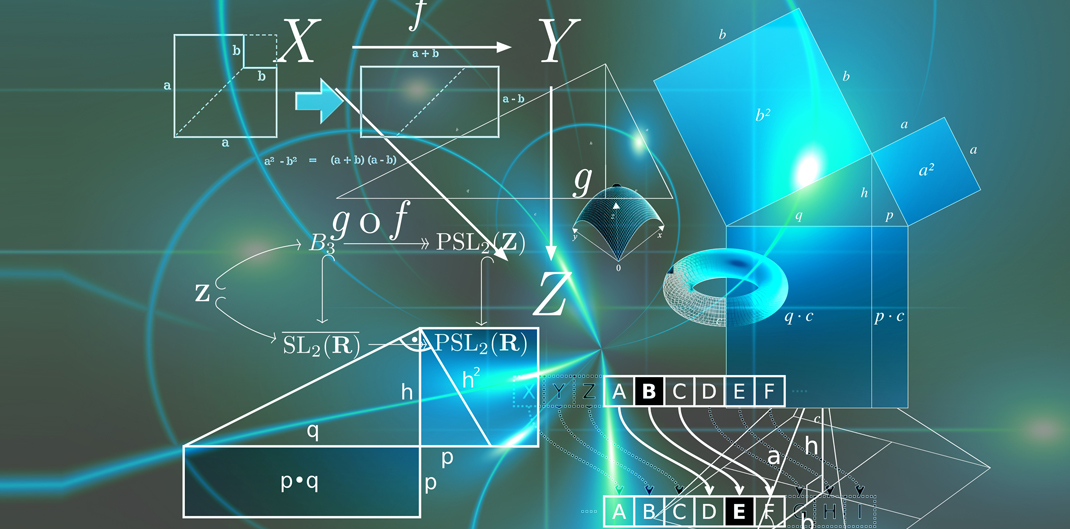 computer graphic of math formulas and arrows