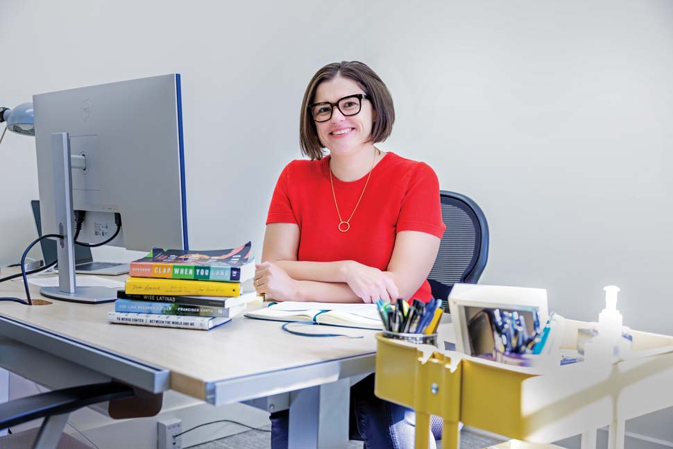 Kat Gonso photographed in her office