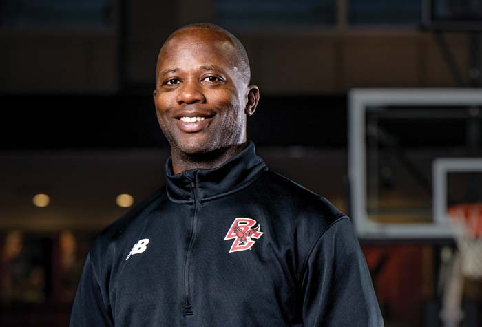 Head Coach Earl Grant photographed in Conte Forum