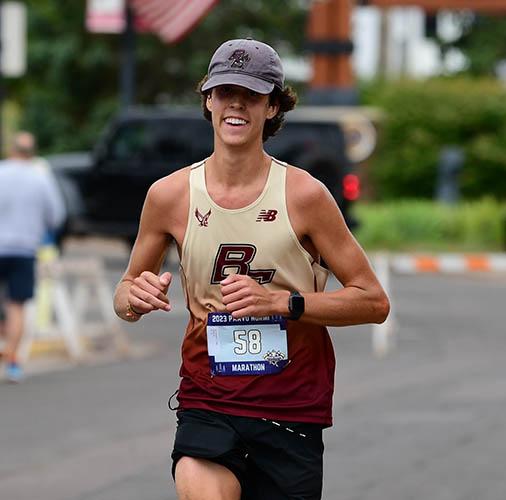 A runner running