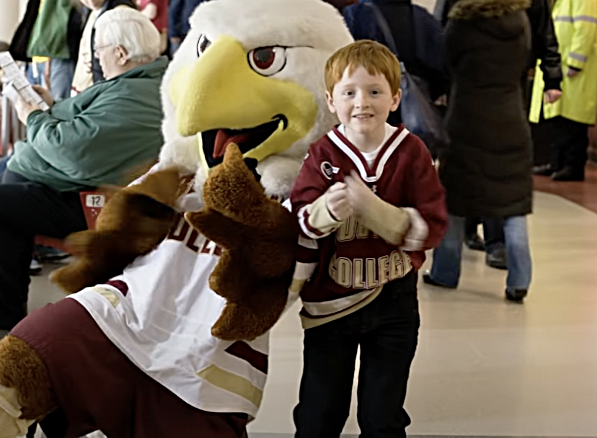 A young Danny Gillis with Baldwin.