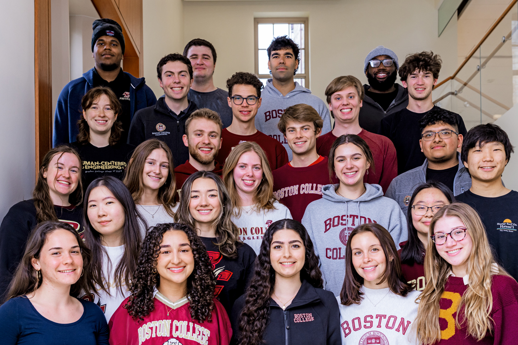 March 21, 2025 -- Boston College's Morrissey College of Arts and Sciences' first Engineering cohort, graduating in May 2025.