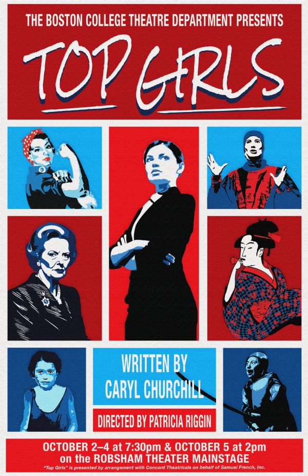 excerpt from  "Top Girls" theater poster