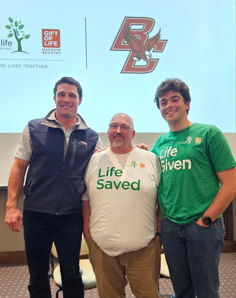 Luke Kuechly, Randall Ingram, and Thomas Gregory 