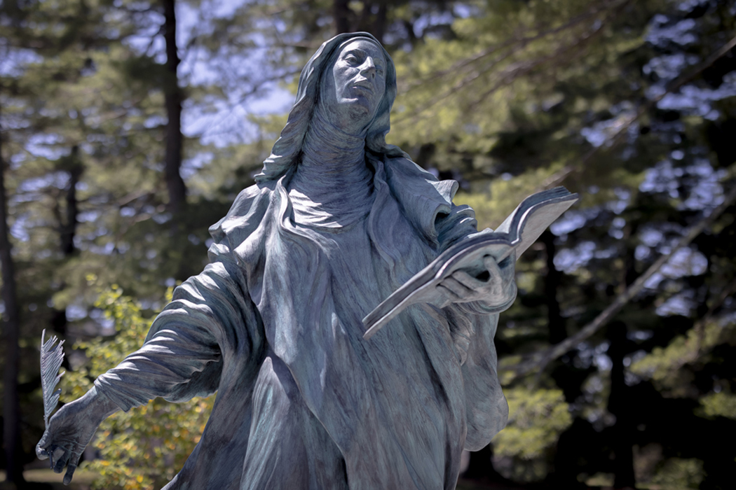 A statue of St. Teresa of Avila on the BC campus