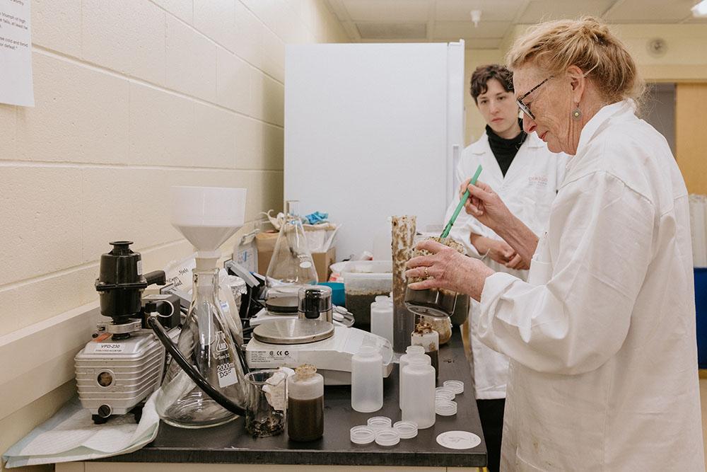 Two people in a lab