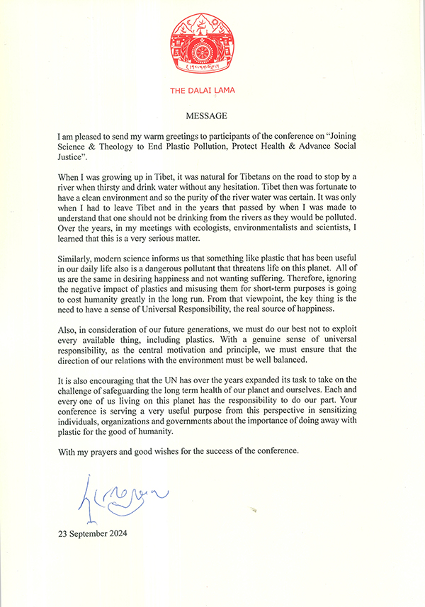 Message from Dailai Lama