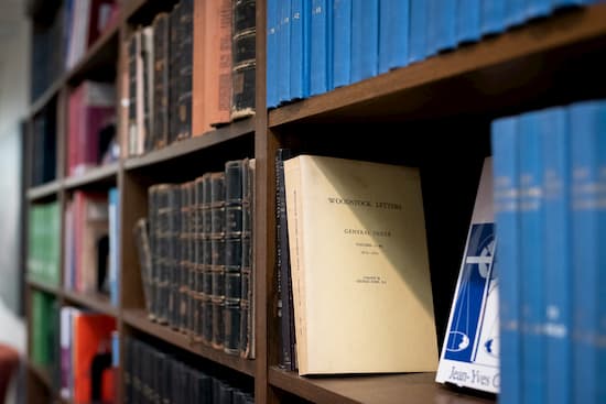 Books on a shelf