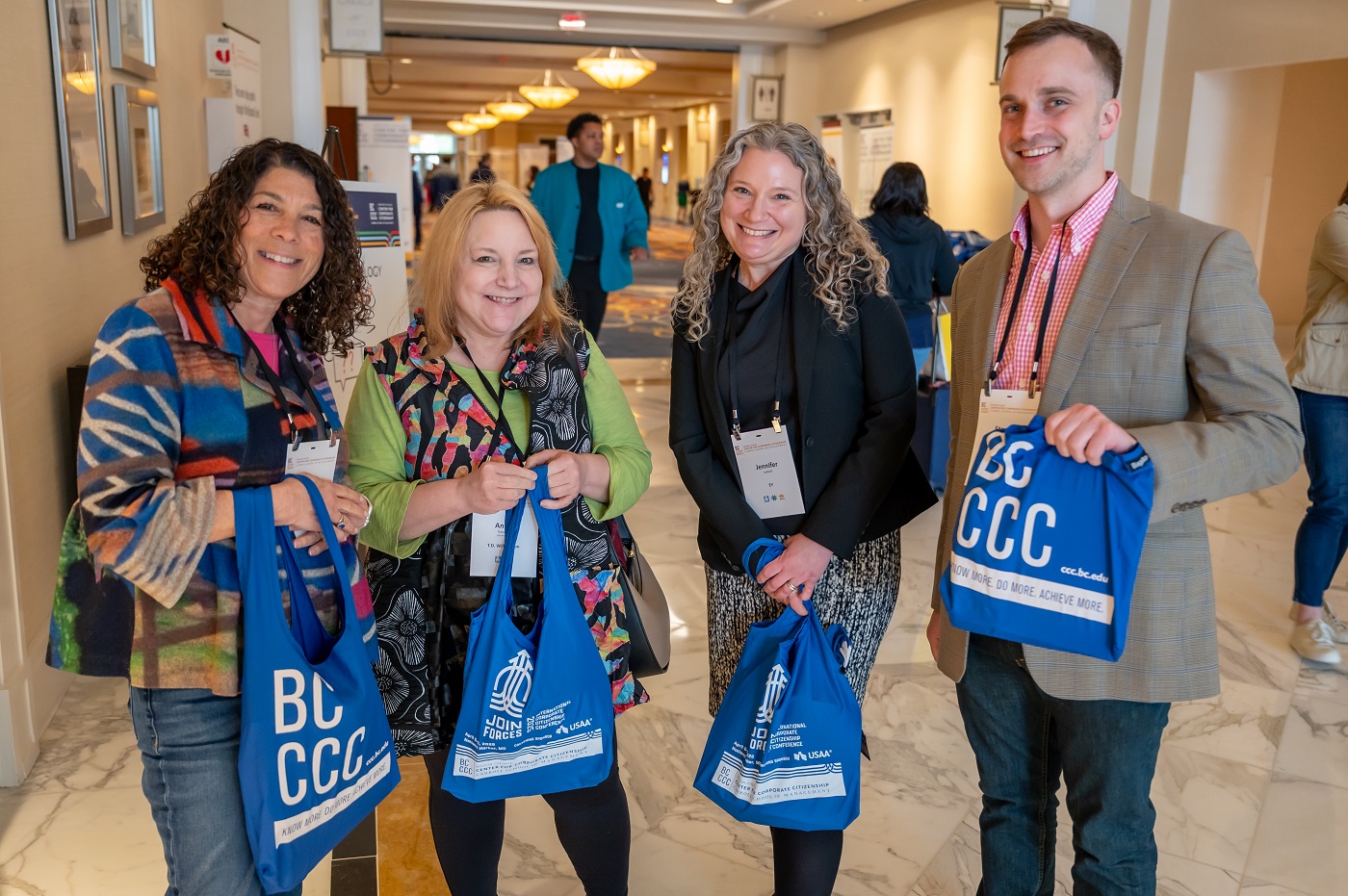 Corporate citizens at the registration desk at BCConf25